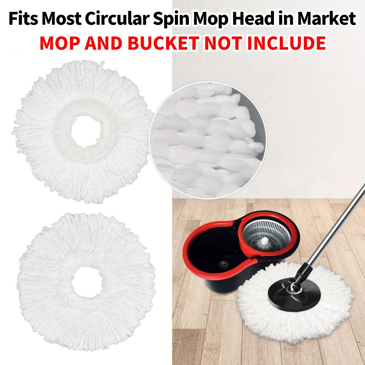 SOIVEN 360° Microfiber Spin Mop Replacement Heads — 4/6/8-Pack, Universal Fit