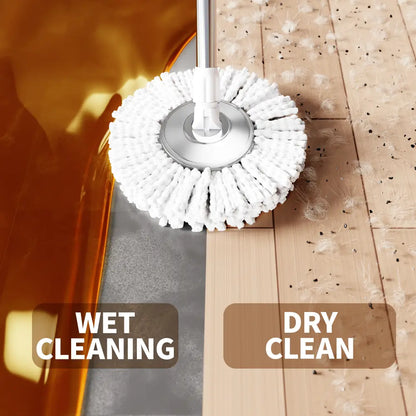 SOIVEN 360° Spin Mop and Bucket Set — Spin Dry, 61" Handle