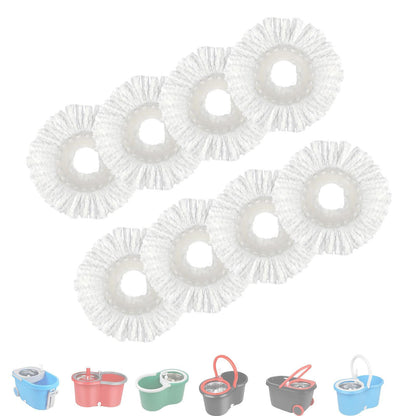 SOIVEN 360° Microfiber Spin Mop Replacement Heads — 4/6/8-Pack, Universal Fit